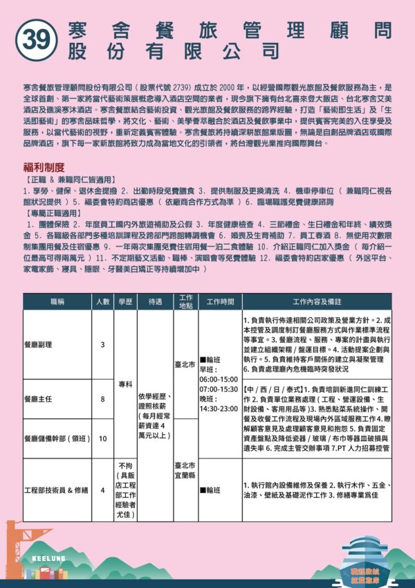 寒舍餐旅管理顧問股份有限公司